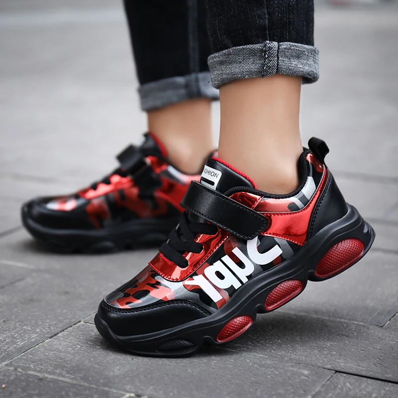 2019 Осенние новые стильные детские кроссовки для мальчиков и девочек уличные