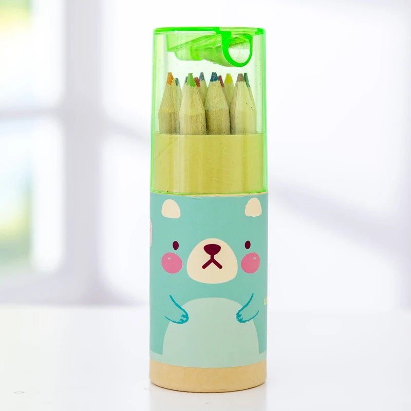 15 boxes Mini Cute Child Gift Wooden Painting Writing 12 Colors Pencils pen With Sharpener set Brand New | Канцтовары для офиса и