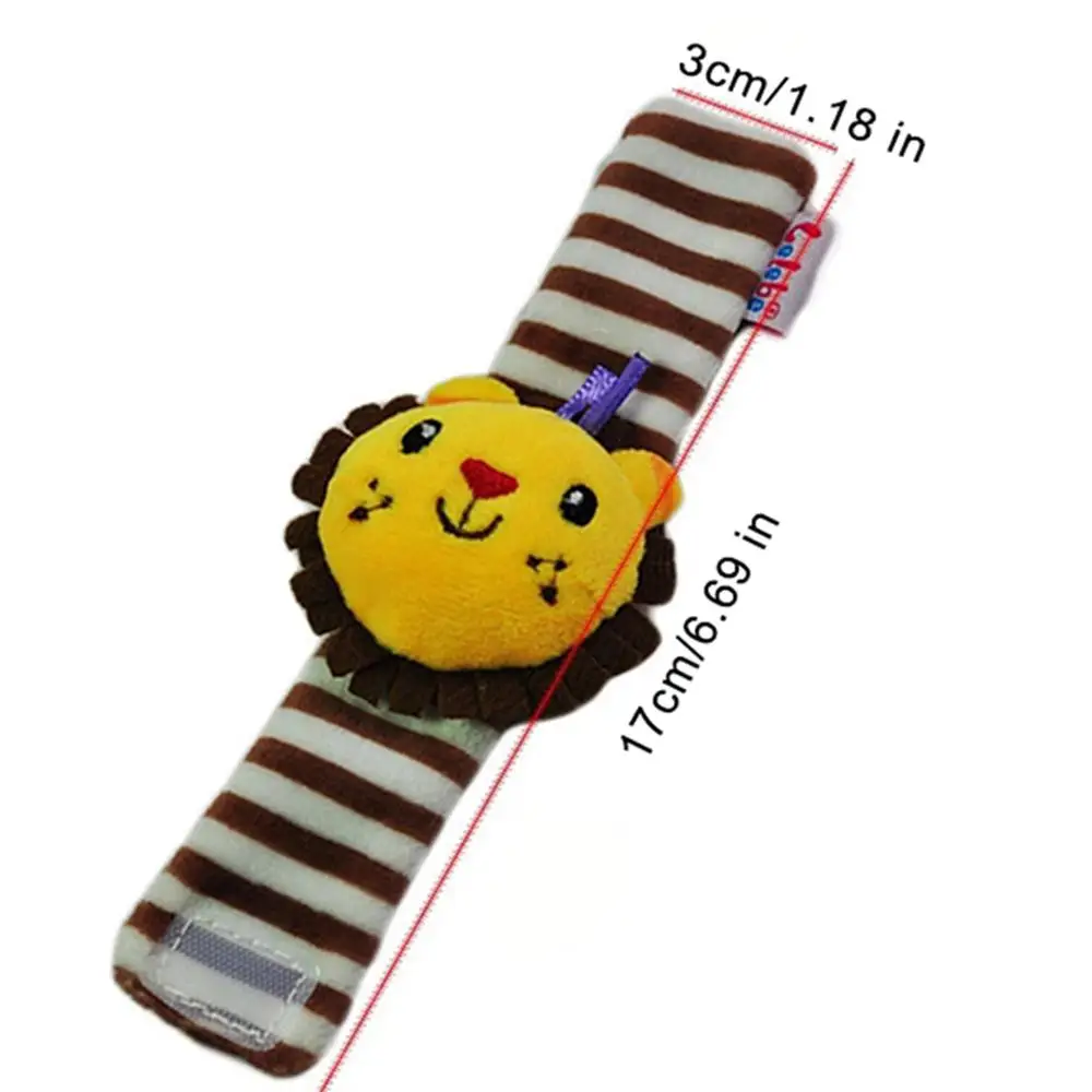 Детские милые Мультяшные животные на запястье погремушки Игрушка для