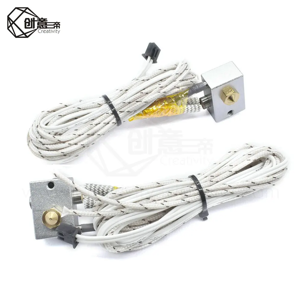 Нагревательный алюминиевый блок для 3D принтера V6 + фототермистор с клеммой XH2.54