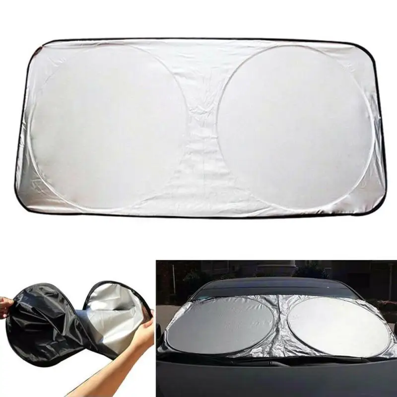 

Car Retractable Windshield Anti-UV Car Window Shade Car Front Sun Block Auto Rear Window Foldable Curtain 150*70cm Sunshade