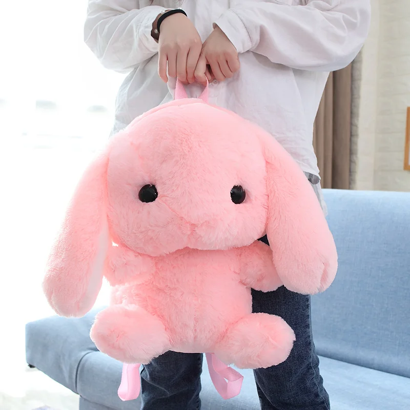 Миленький плюшевый кролик рюкзак японский Kawaii Мягкий Кролик Рюкзак длинные уши кроликов рюкзак в форме животных девочек школьный детский подарок