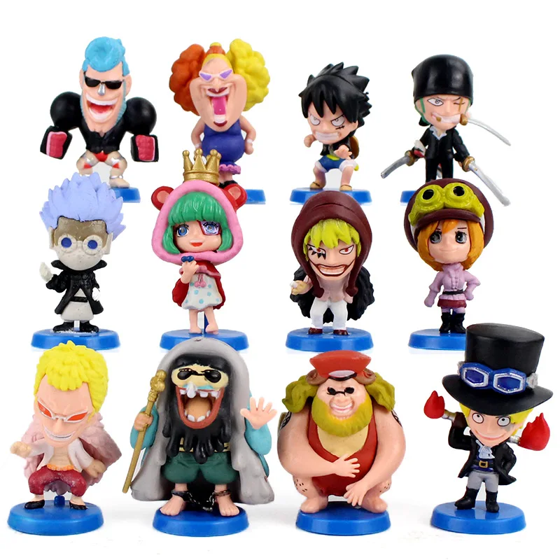 Аниме Dressrosa серия Luffy Sabo Zoro Doflamingo Sugar Trebol Hearts On Koala Мини фигурки из ПВХ игрушки 12