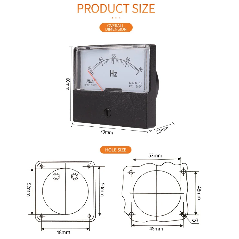 DH-670 AC Frequency table / Hz meter /Herzt 45-55Hz 45-65Hz 55-65Hz | Инструменты