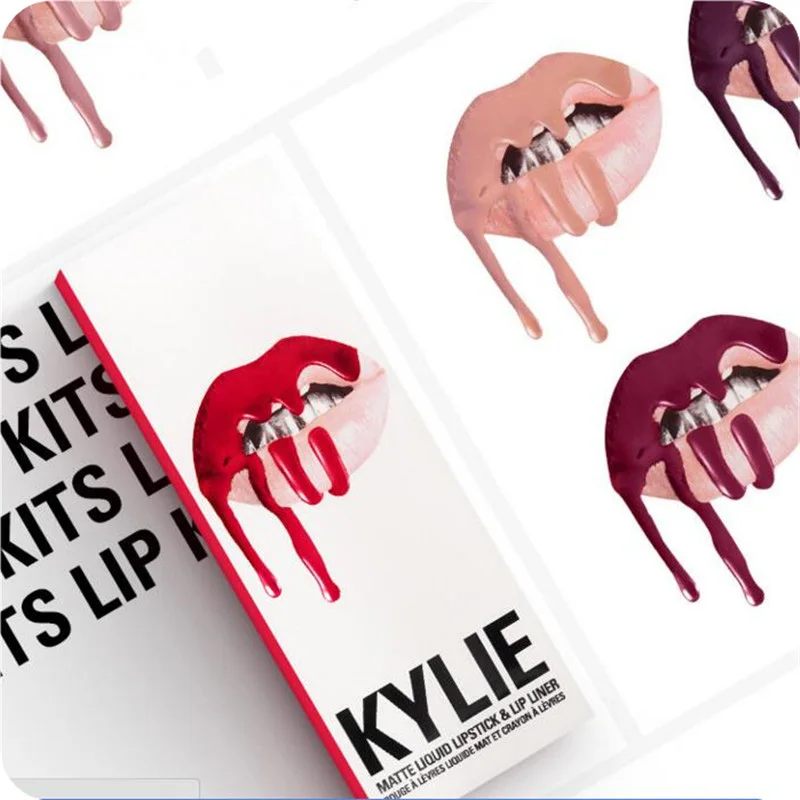 2 шт. матовый блеск для губ комплект &amp водостойкий лайнер долговечная жидкая