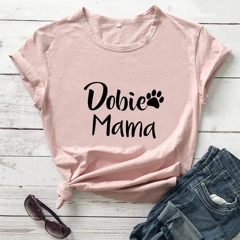 Футболка Dobie Mama с принтом Новое поступление Женская забавная футболка из 100%