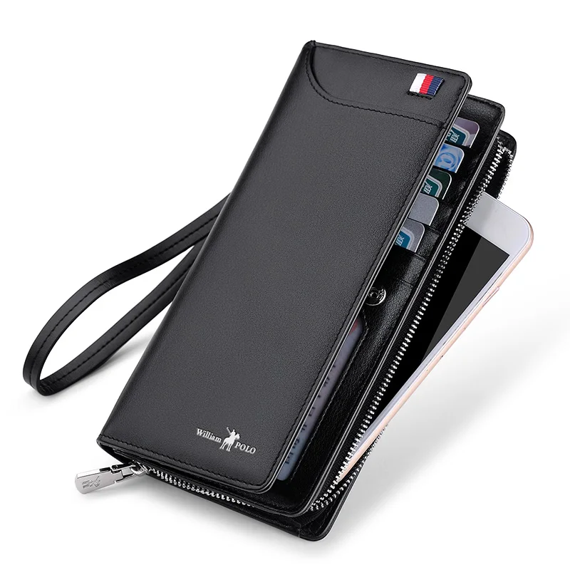 

Handbag Men Long Wallet Luxury Credit Card Holder Purses Hombre Leather Money Clutch Designer Brand Bag Kоелек Mђжской