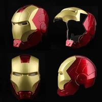 the avengers hero iron man 11 helmet action figure toy unisex cosplay eyes with light model props can open mask gift toy