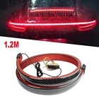 Универсальный Задний спойлер комплект 1,2 м светодиодный Автомобильный задний крыло полоса наружный сигнал поворота тормоз обратный ходовой светильник украшение багажника