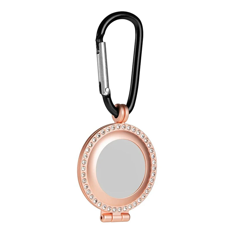 

Premium Metal Case with Key Ring Compatible with AirTags Rhinestone Frame Drop Protection Shock-Absorbing K888