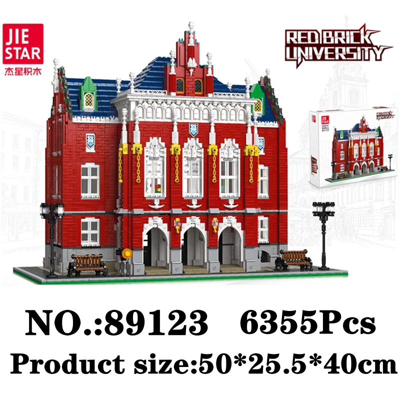 

IN STOCK Ideas Street View The University 89123 6355pcs Moc Modular Bricks Building Blocks House Model Toys Bookshop