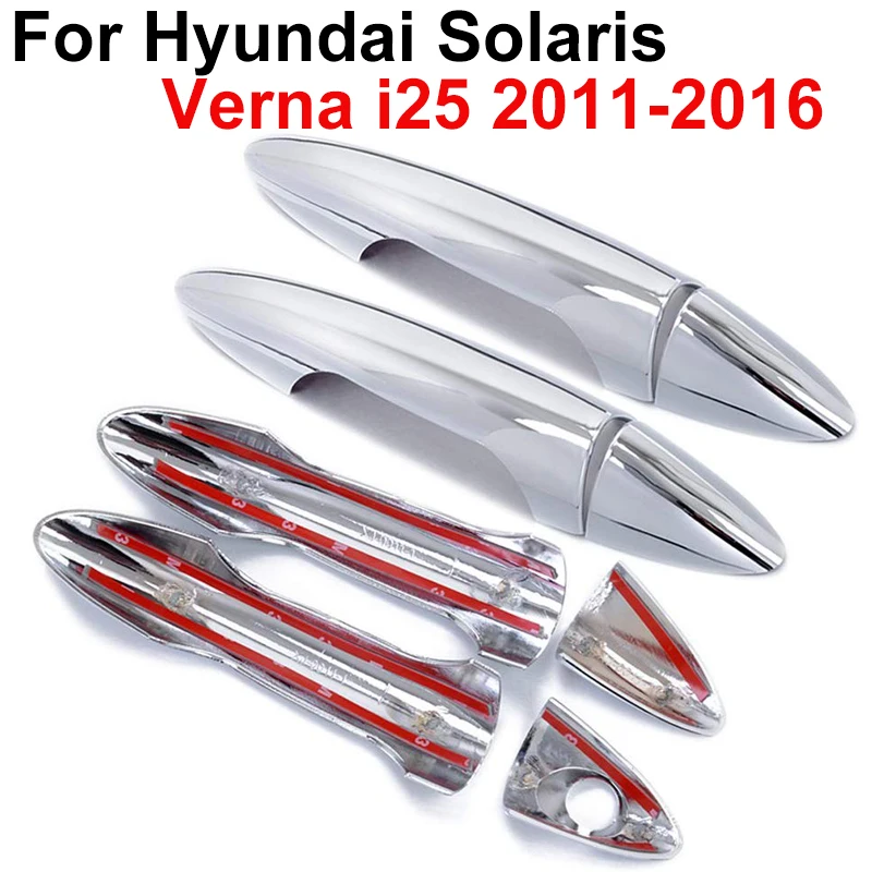 Хромированная накладка на дверные ручки для hyundai Solaris Verna i25 Accent Grand Avega 2011 2012 2013 2014