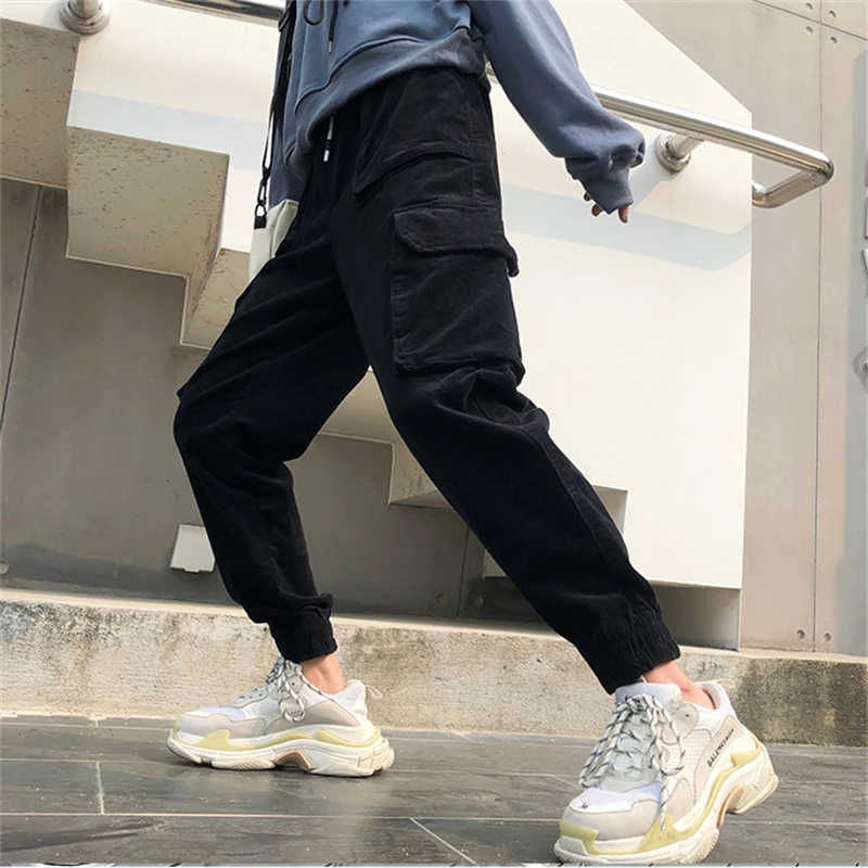 Женские вельветовые брюки-карго Shellsuning свободные теплые брюки Харадзюку на осень