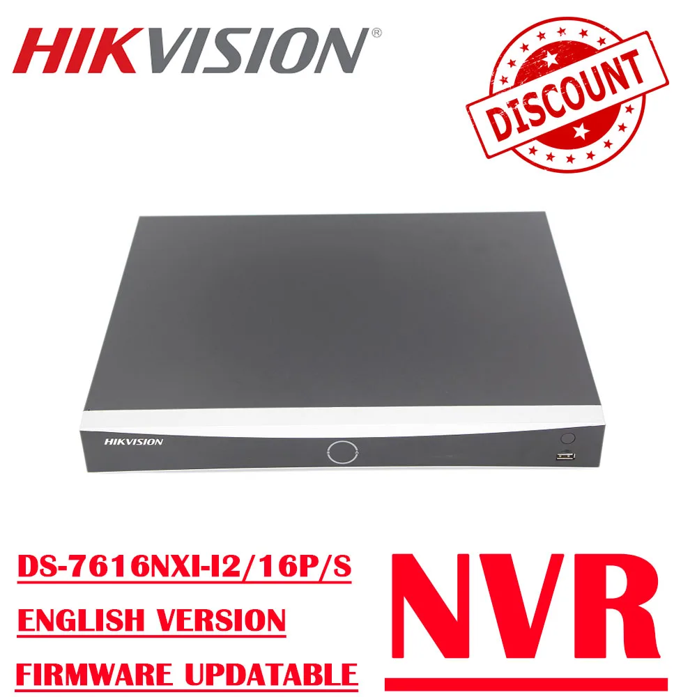 

Hikvision 16ch 4K DS-7616NXI-I2/16P/S 1U POE AcuSense NVR Surveillance Network Video Recorder 4-ch facial recognition