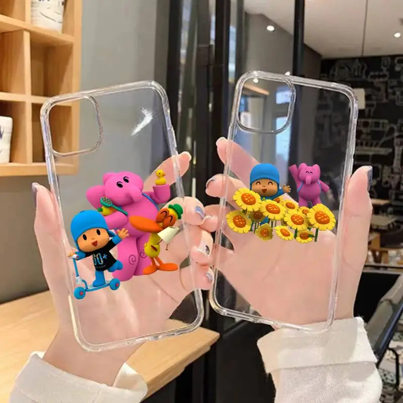 

RUICHI Cute-POCOYOs-Pink Phone Case For Xiaomi10T 11 Note10 Redmi7 8 9 S Pro K40 Poco3 Transparent Shell