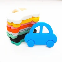 chengkai 10pcs silicone car teether baby shower cartoon pendant pacifier dummy teething nursing sensory jewelry toy