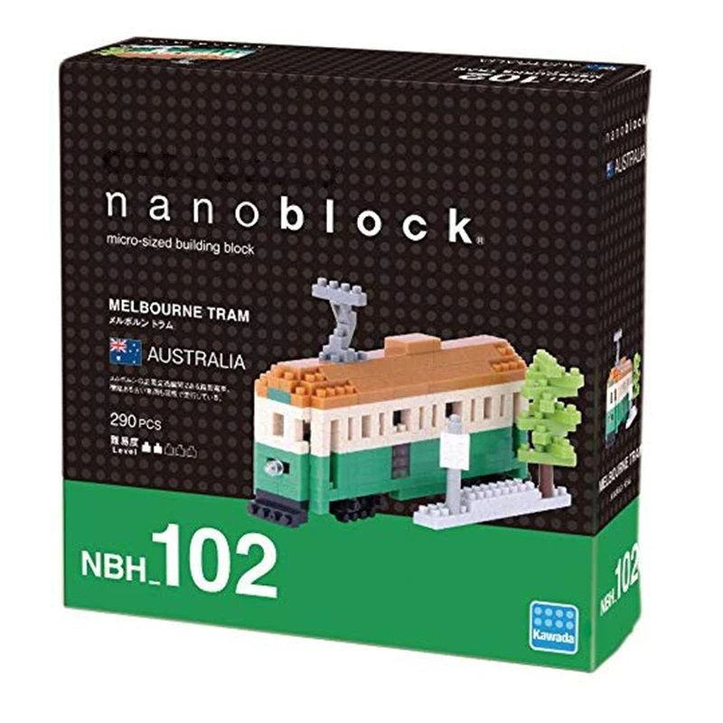 Новинка строительные блоки NANOBLOCK Мельбурн ТРАМ микро размер вызов детской модели