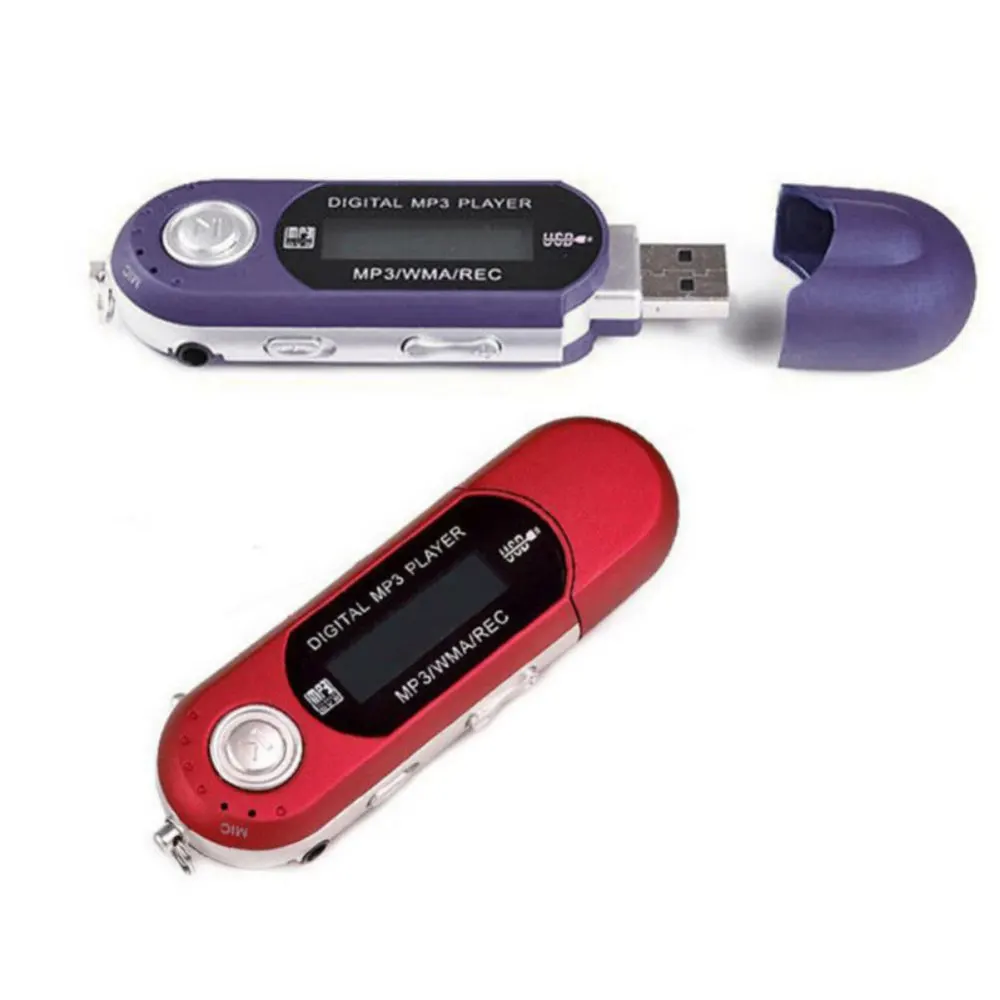 USB MP3-плеер 3 5 мм FM-радио аудио USB-флешка 1 дюйма цифровой ЖК-дисплей миниатюрный