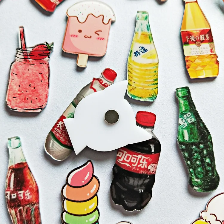 Рождественские Мультяшные напитки мороженое акриловые кухонные наклейки 2020 |