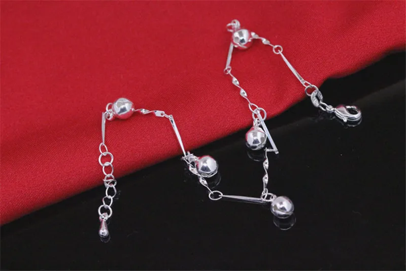 Браслет женский из серебра 925 пробы с подвеской-колокольчиком | Украшения и