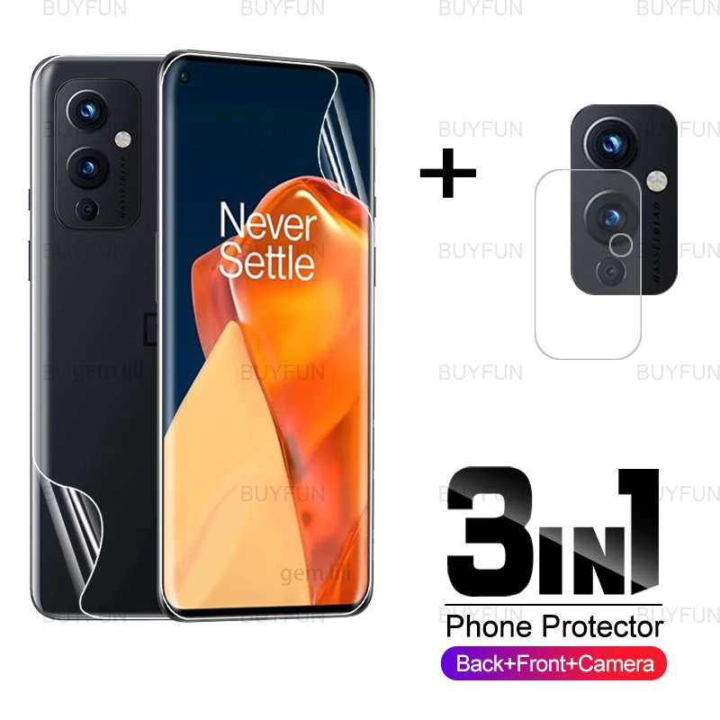 

Гидрогелевая пленка для Oneplus 9 6,55 ''3 в 1, передняя и задняя HD пленка для oneplus 9 R Pro, Защитное стекло для камеры oneplus 8 T Pro 7 T 7 T Pro