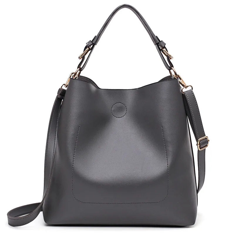 

2021 new fashion women's large capacity handbag shoulder slung mother bucket bag