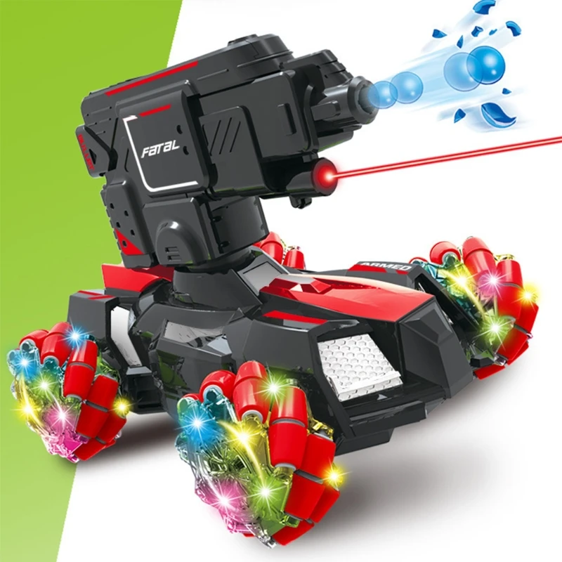 

2.4G electric remote control can launch water bomb tank car toy remote control water bomb water bomb armored stunt car