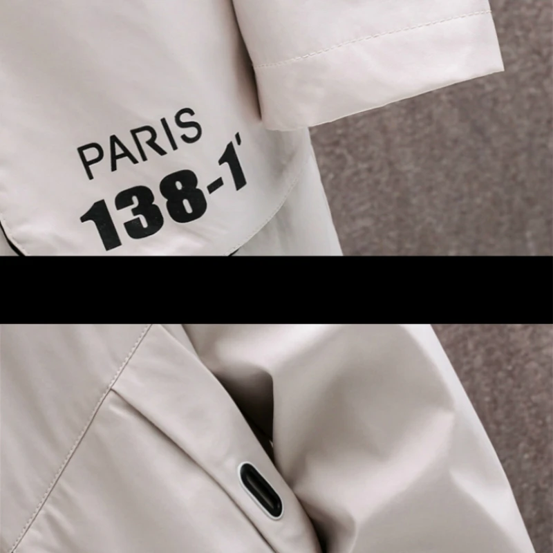 

Men Medium-long Style Parkas Loose Hooded Thickening Zipper Winter Warm Outwear Oversize 3XL Jacket Coats Letter Print Fashion