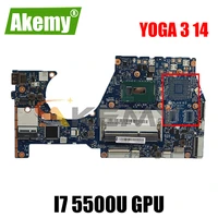 akemy btuu1 nm a381 for lenovo yoga 3 14 yoga3 14 laptop motherboard cpu i7 5500u ddr3