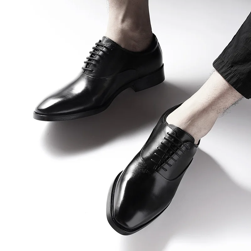 Британские мужские туфли из натуральной кожи деловые классические ручной работы