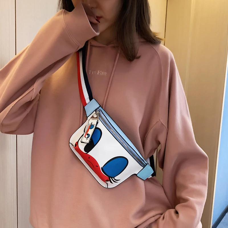 Голографические поясные сумки для женщин милые забавные дамские сумочки на