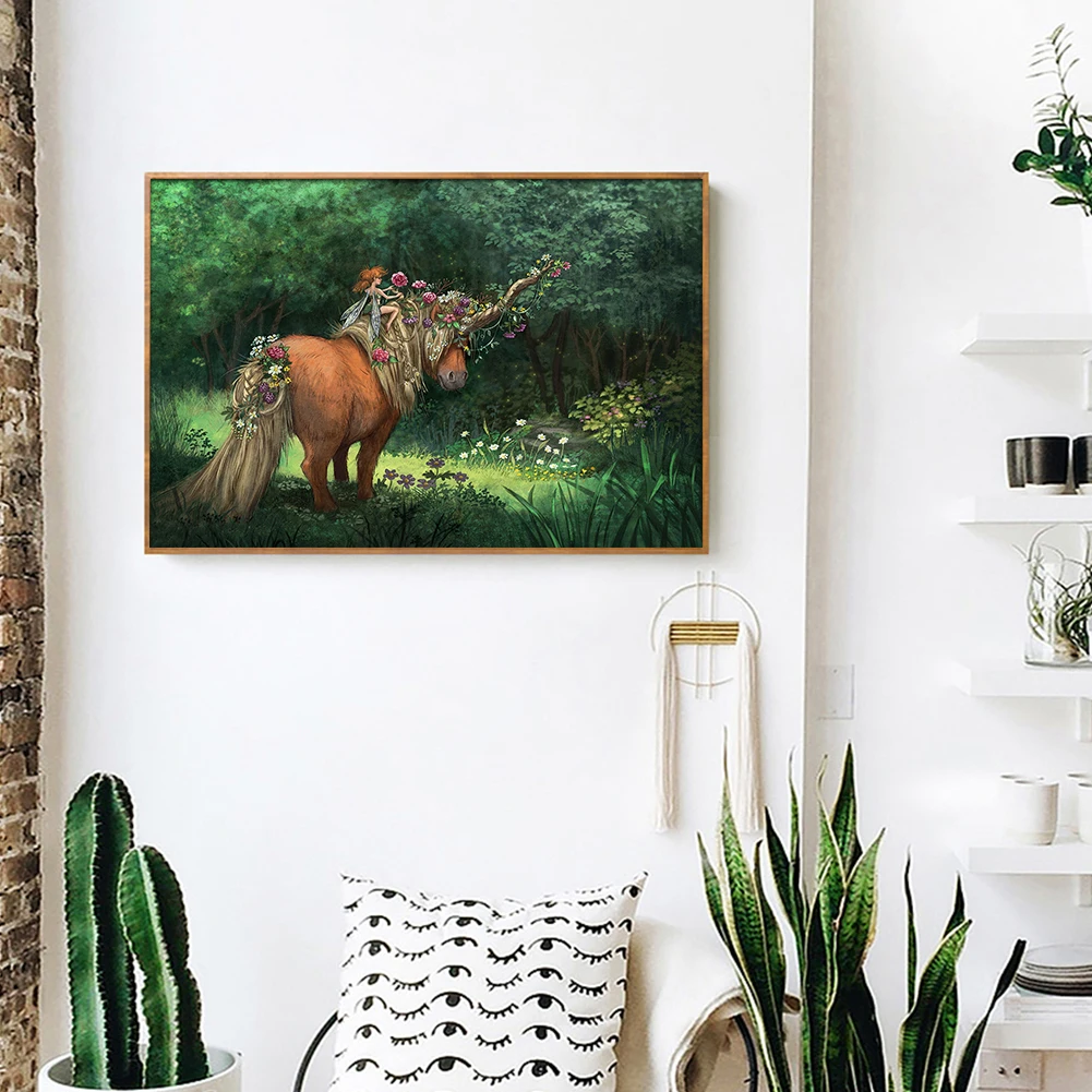 Набор для алмазной мозаики Elf Horse 5D творчества сделай сам с круглой дрелью