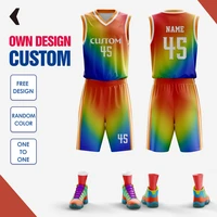 custom men basketball uniform set professional sublimation jersey breathable basketball shirts cheap basketball jersey