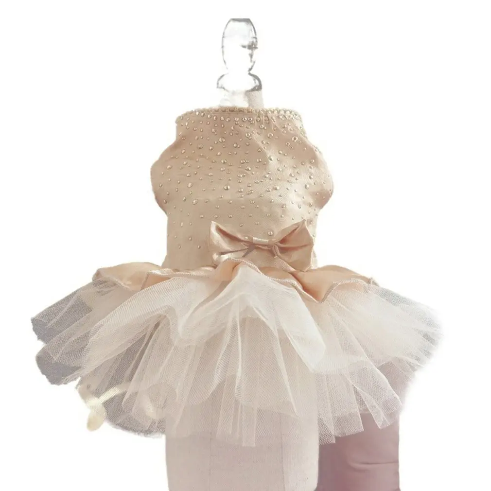 

Dog Gowns Disguised Dogs Clothes For Dogs Ornament Bow Dog Dress Disguises Princess Elegant Skirt Pet Supplies