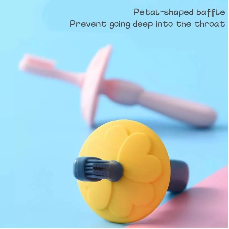 Cepillo de dientes de entrenamiento de silicona suave para beb&eacute;, herramienta de cuidado bucal, cuidado Dental, 3 unids/set por juego-3