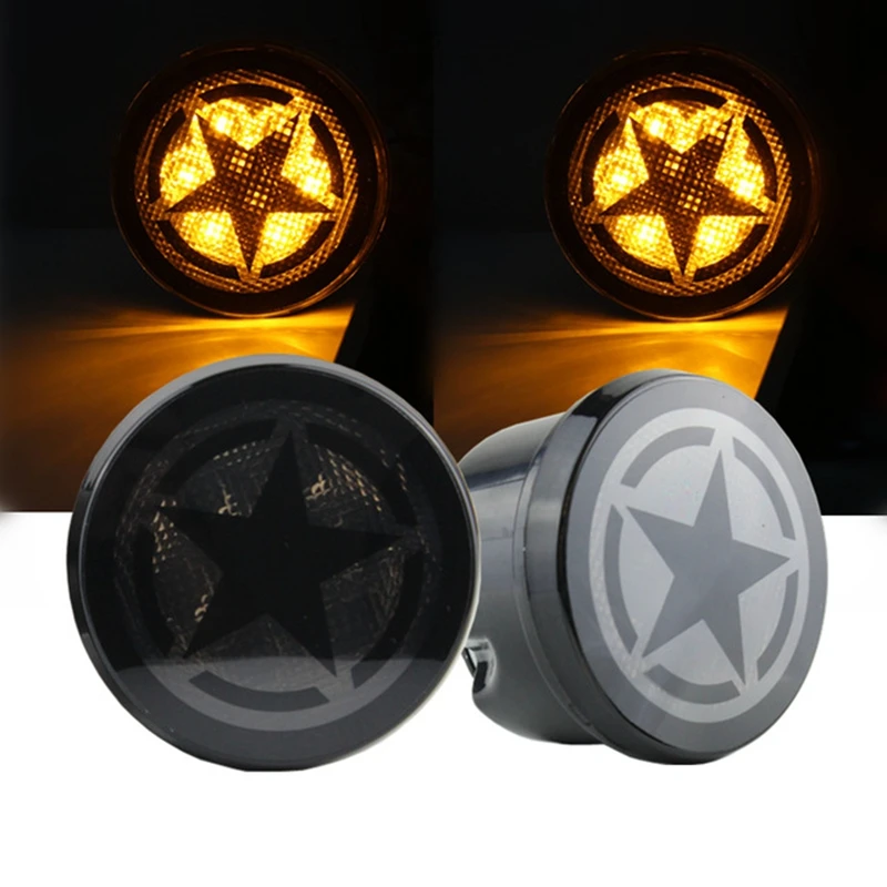 Автомобильный светодиодный сигнальный фонарь с пятью звездами для Jeep Wrangler JK