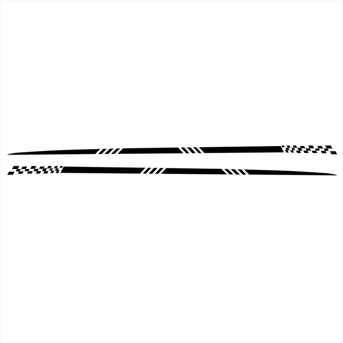 

2 Pcs/kit Car Decals 260cm X 5.5cm Body Side PVC Parts Racing Sports Style