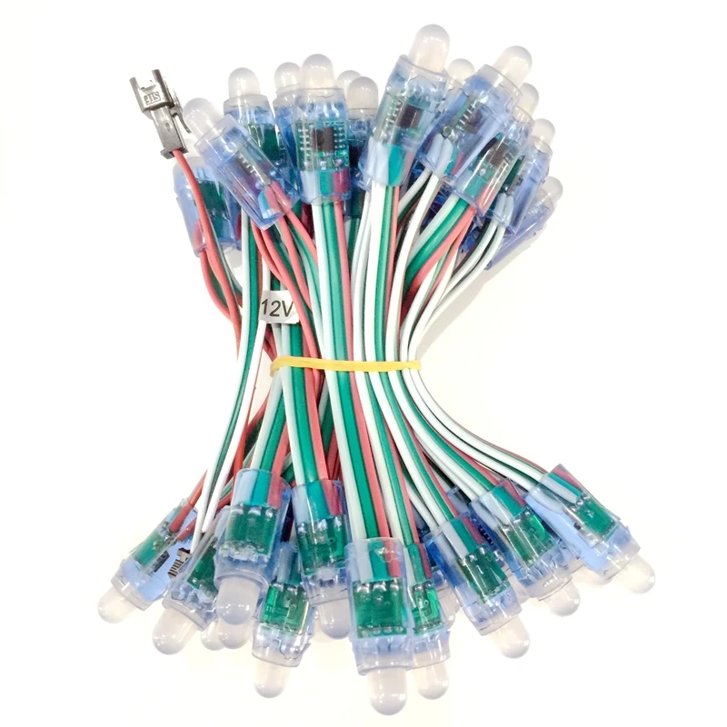 50 шт./лот полноцветные пиксельные Светодиодные модули 12 В постоянного тока мм WS2811