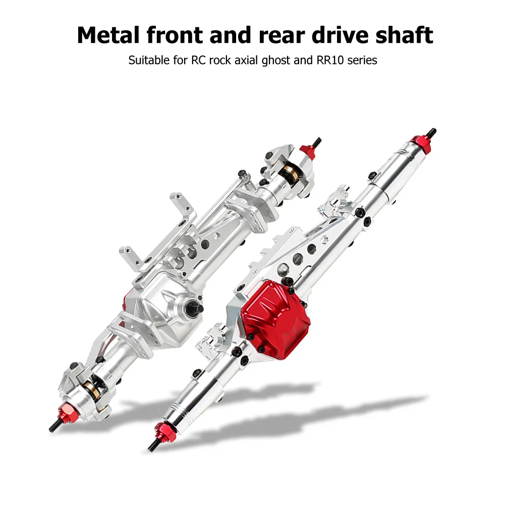 

A Set Of Metal RC Car Front And Rear Drive Shafts Are Suitable For 1/8 RC Crawler Axial Climbing Car Accessories