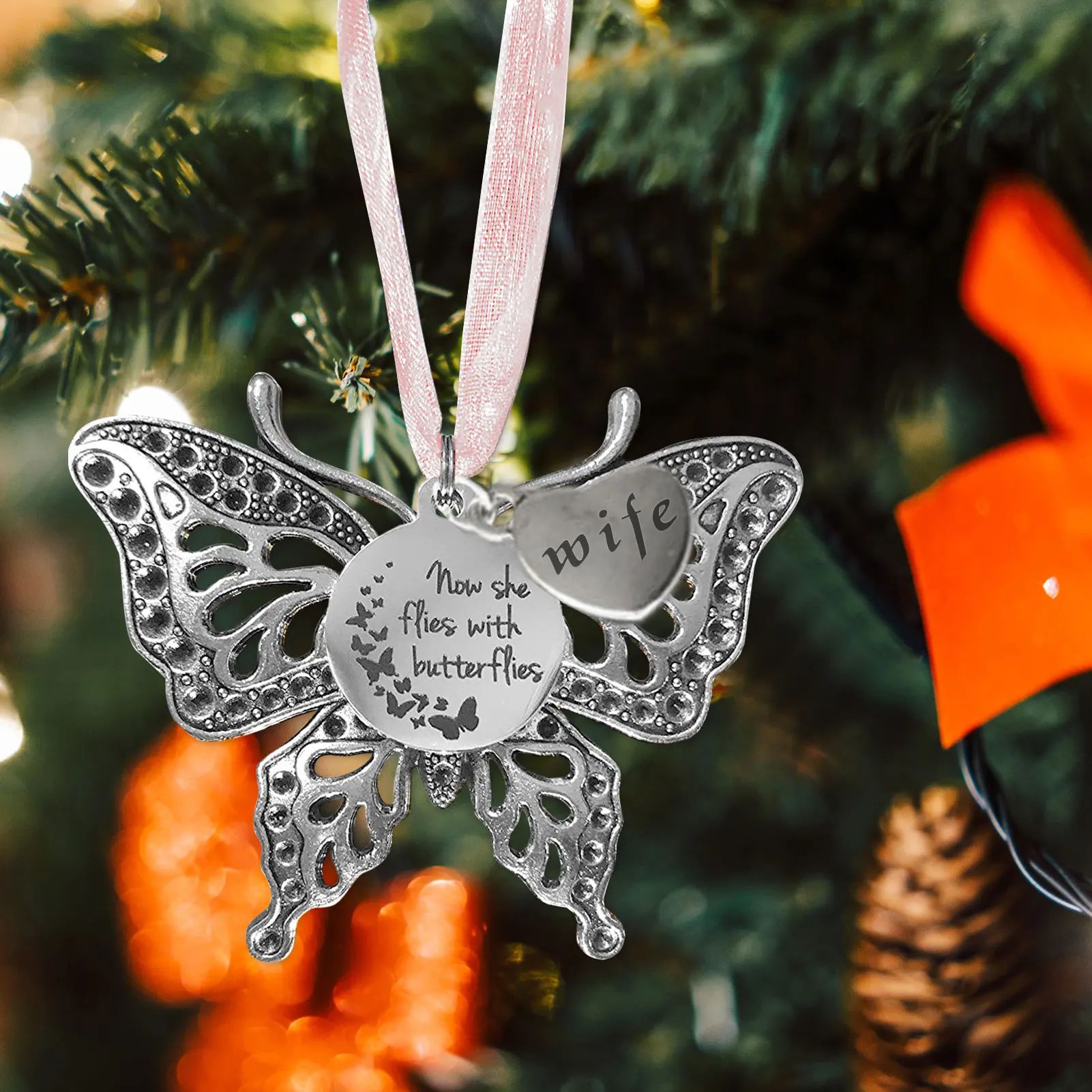 Подвесные Украшения для новогодней елки Xmass украшения с бабочками | Дом и сад