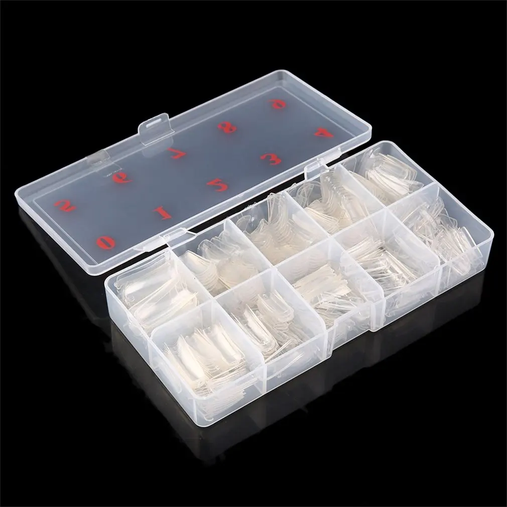 

1 Box/500pcs Tips Natural Color Half Cover Fake False French Nail Art Artificial Acrylic Gel UV Manicure Set DIY