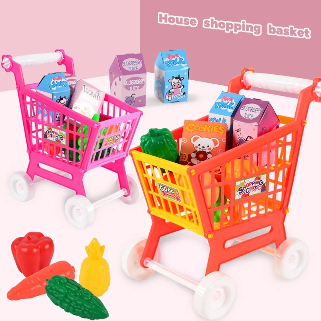 Baby Toys Shopping Cart Fruit Vegetables Pretend To Play Children Kids Educational Toy Juguetes Jouet Enfant игрушки для детей |