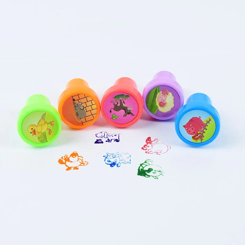 10 шт./кор. круглый резиновый штамп детская Скрап штампа деревянная игрушка