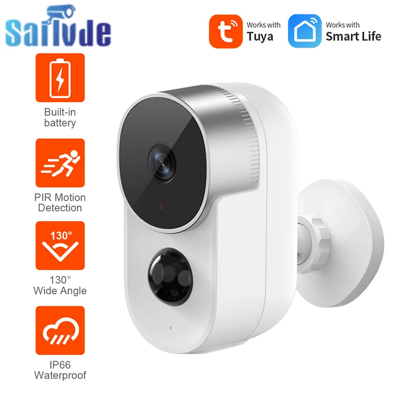 Sailvde Tuya Smart Home Открытый движения Сенсор Ip камера Wi Fi Перезаряжаемые Камера