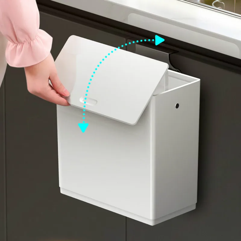 Большая пластиковая корзина для мусора кухонная настенная DE50LJ | Дом и сад