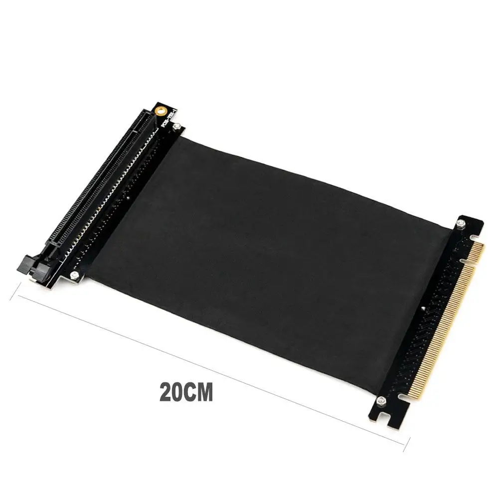 

PCI-Express PCI-E3.0 16X Adapter Riser Card Flexible High Speed Extender Extension Cable PC Graphics Cards Connector Cable