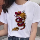 Женская футболка с принтом дракона Viuntage, Повседневная Уличная футболка большого размера с коротким рукавом, летняя футболка большого размера