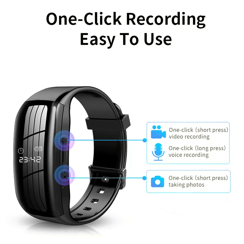 Mini Camera 1080P Small Cam Audio Voice Video Recorder Bracelet Micro Camcorder Wristband Vs K18 Support Hidden TF Card Not Wifi |
