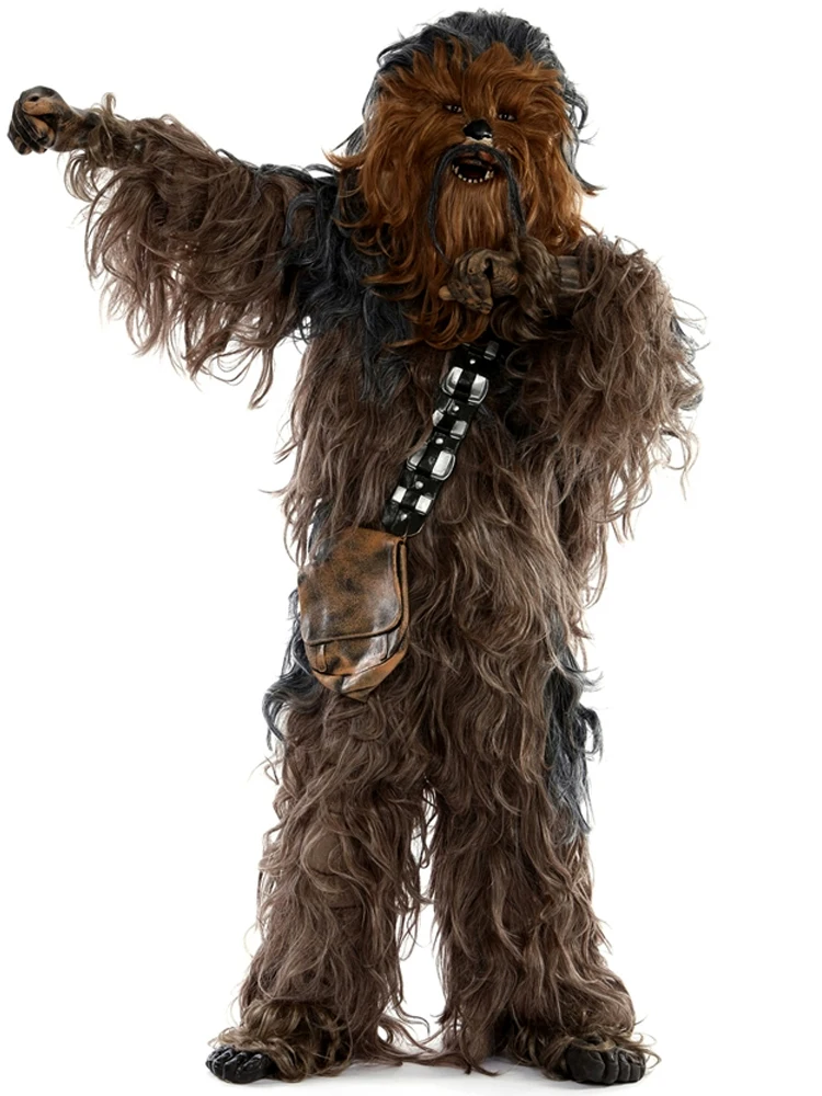 Chewbacca Cosplay Costume Halloween Party Suit Costumes Jumpsuit Helmet Gloves Bag Shoe Cover