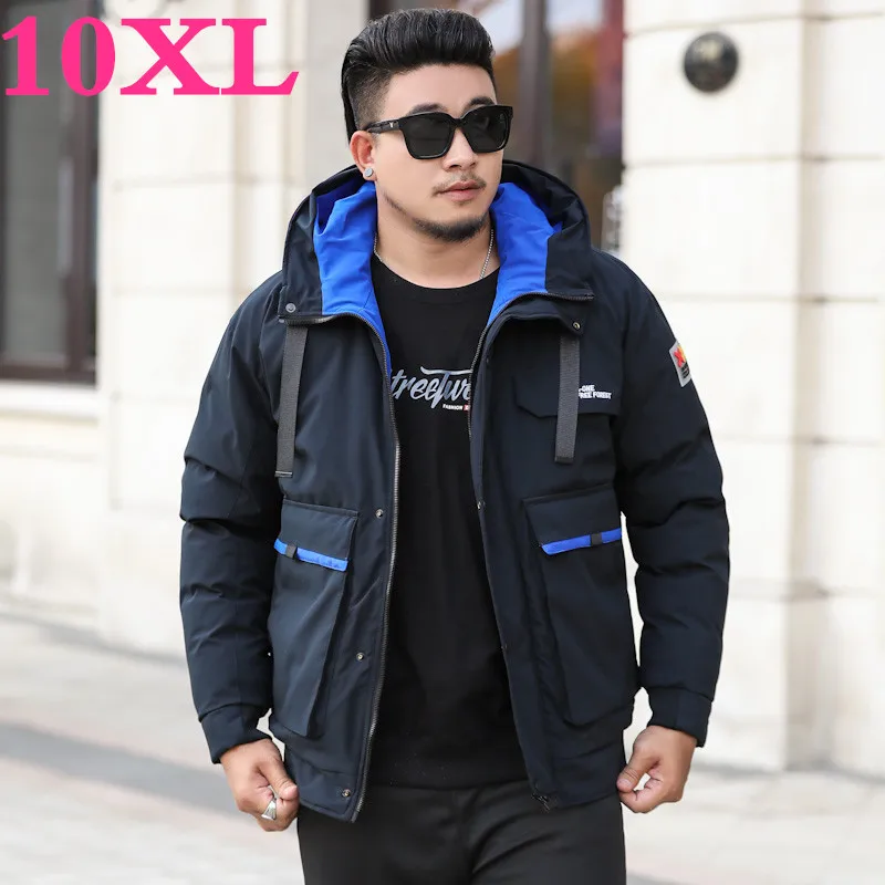 Зимняя куртка для мужчин размера плюс 10XL 9XL ветрозащитная качественная стеганая
